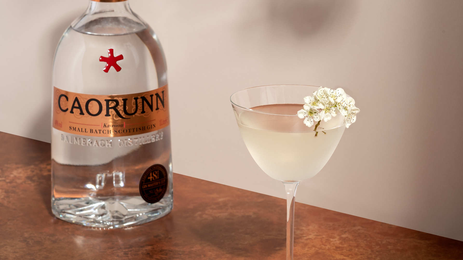 Caorunn GMC Martini with bottle