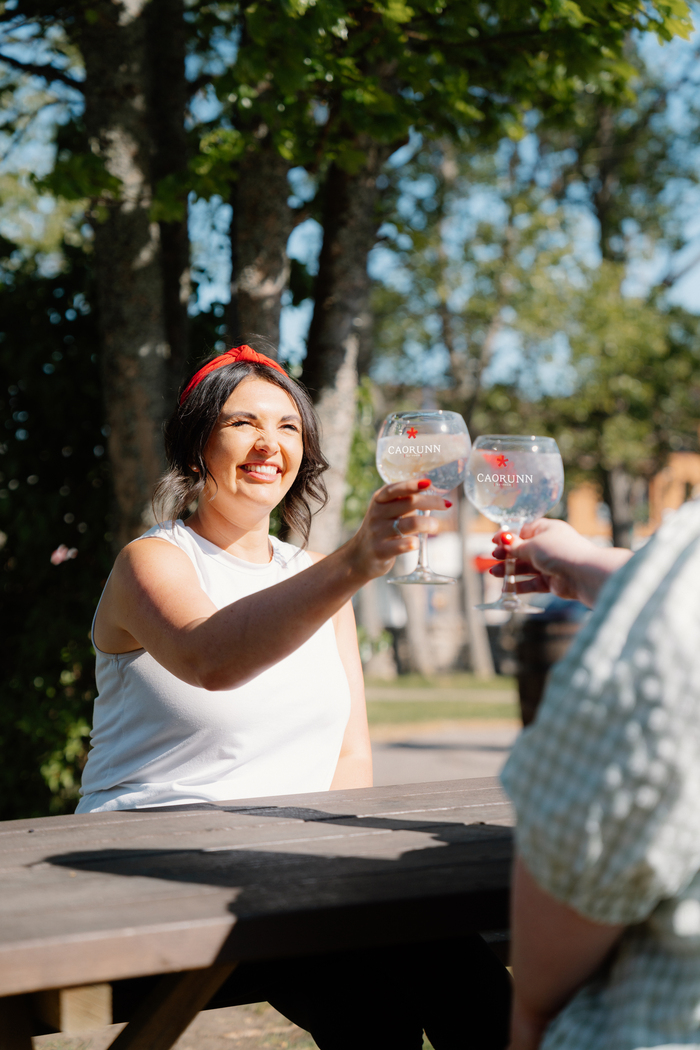 Julia Bryce cheersing